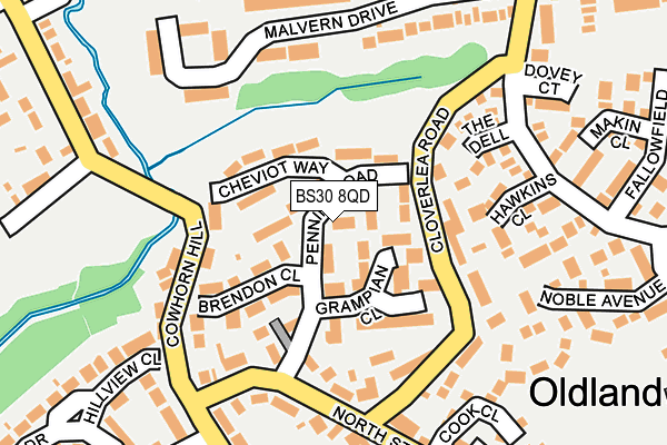 BS30 8QD map - OS OpenMap – Local (Ordnance Survey)