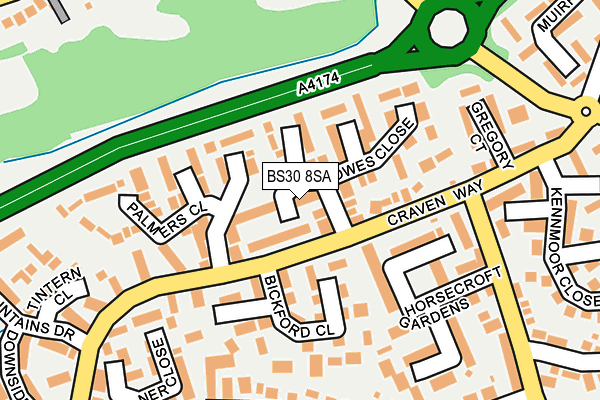 BS30 8SA map - OS OpenMap – Local (Ordnance Survey)