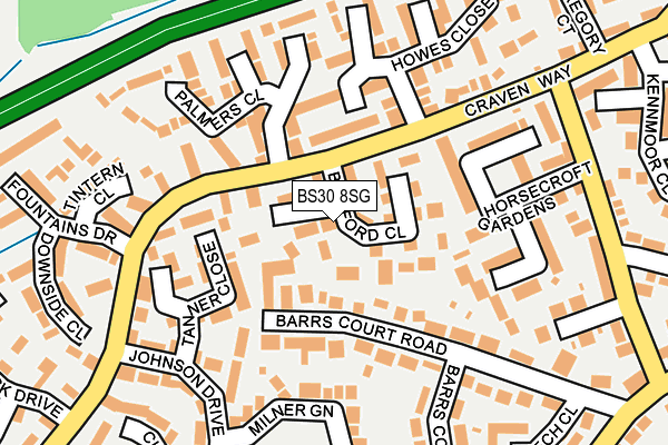 BS30 8SG map - OS OpenMap – Local (Ordnance Survey)