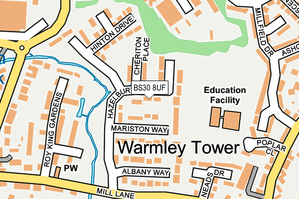 BS30 8UF map - OS OpenMap – Local (Ordnance Survey)