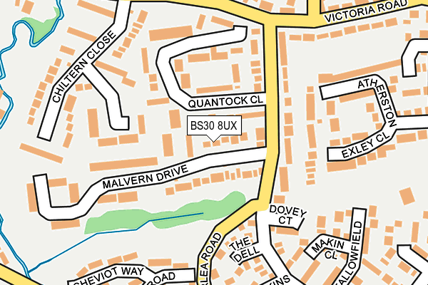 BS30 8UX map - OS OpenMap – Local (Ordnance Survey)
