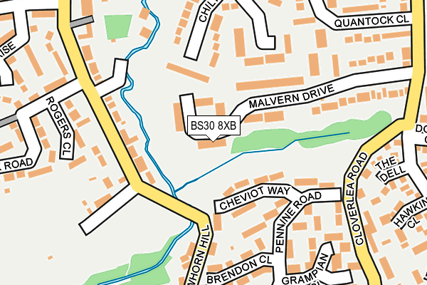 BS30 8XB map - OS OpenMap – Local (Ordnance Survey)