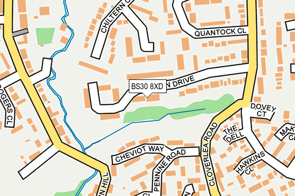 BS30 8XD map - OS OpenMap – Local (Ordnance Survey)