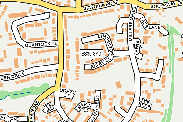 BS30 8YD map - OS OpenMap – Local (Ordnance Survey)