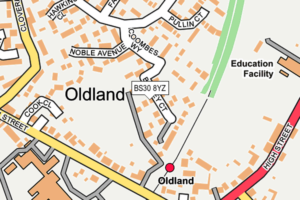 BS30 8YZ map - OS OpenMap – Local (Ordnance Survey)