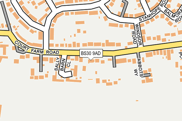 BS30 9AD map - OS OpenMap – Local (Ordnance Survey)