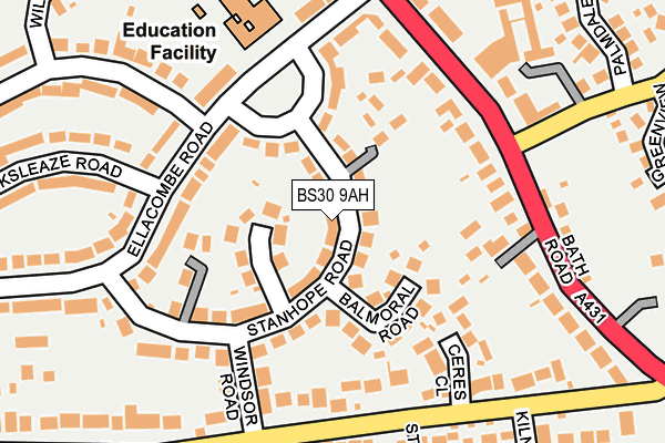 BS30 9AH map - OS OpenMap – Local (Ordnance Survey)