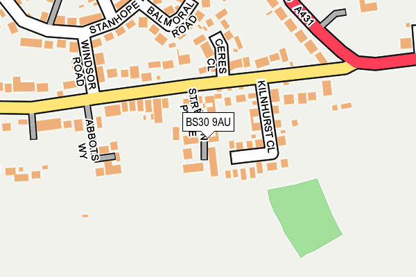 BS30 9AU map - OS OpenMap – Local (Ordnance Survey)