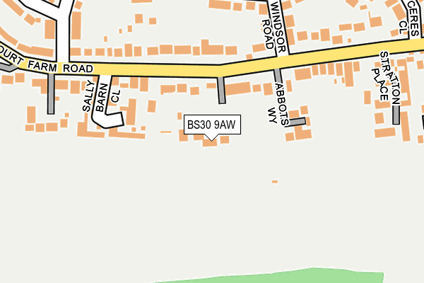 BS30 9AW map - OS OpenMap – Local (Ordnance Survey)