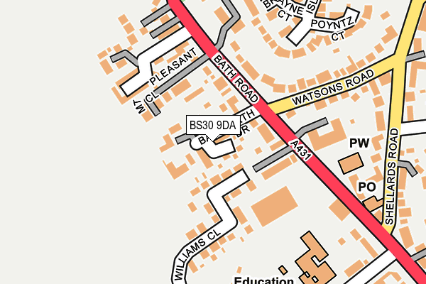 BS30 9DA map - OS OpenMap – Local (Ordnance Survey)