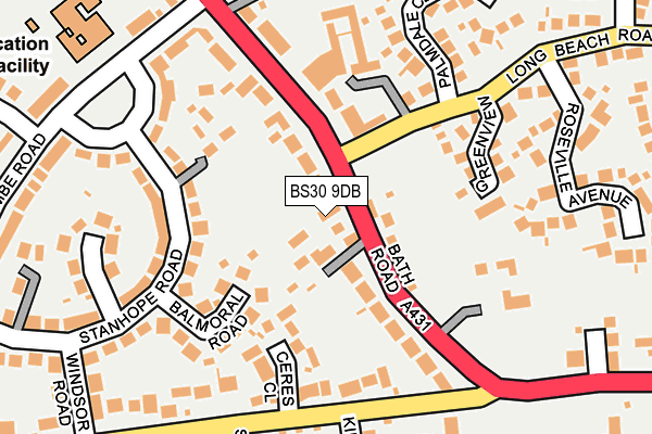 BS30 9DB map - OS OpenMap – Local (Ordnance Survey)