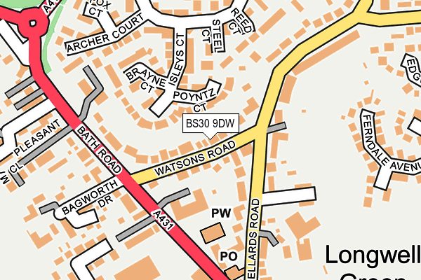 BS30 9DW map - OS OpenMap – Local (Ordnance Survey)