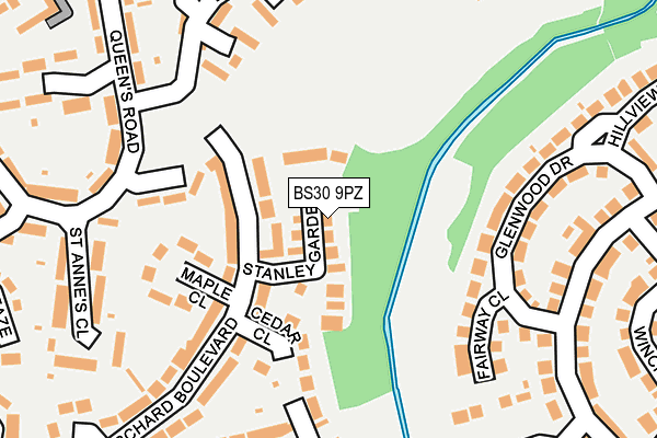 BS30 9PZ map - OS OpenMap – Local (Ordnance Survey)