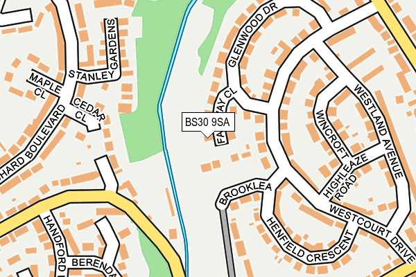 BS30 9SA map - OS OpenMap – Local (Ordnance Survey)