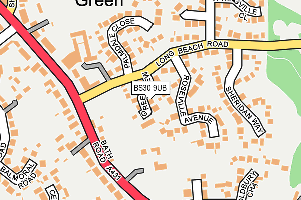 BS30 9UB map - OS OpenMap – Local (Ordnance Survey)