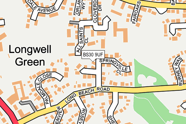 BS30 9UF map - OS OpenMap – Local (Ordnance Survey)