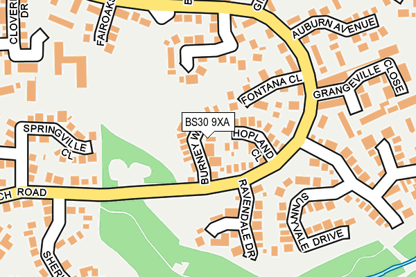 BS30 9XA map - OS OpenMap – Local (Ordnance Survey)