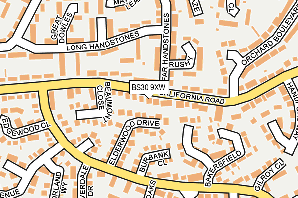 BS30 9XW map - OS OpenMap – Local (Ordnance Survey)