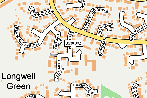 BS30 9XZ map - OS OpenMap – Local (Ordnance Survey)
