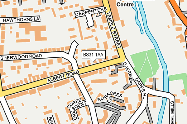 BS31 1AA map - OS OpenMap – Local (Ordnance Survey)