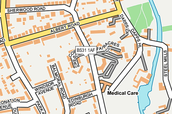 BS31 1AF map - OS OpenMap – Local (Ordnance Survey)