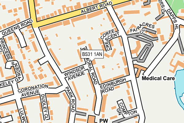 BS31 1AN map - OS OpenMap – Local (Ordnance Survey)