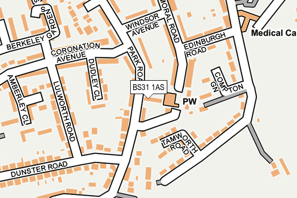 BS31 1AS map - OS OpenMap – Local (Ordnance Survey)