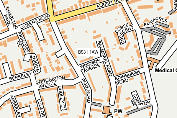 BS31 1AW map - OS OpenMap – Local (Ordnance Survey)