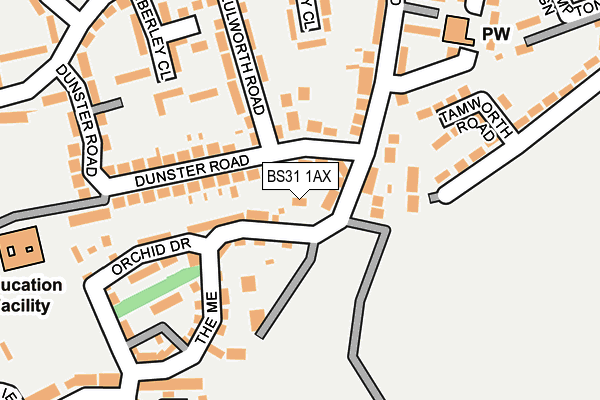 BS31 1AX map - OS OpenMap – Local (Ordnance Survey)