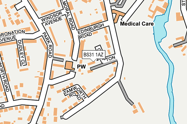 BS31 1AZ map - OS OpenMap – Local (Ordnance Survey)