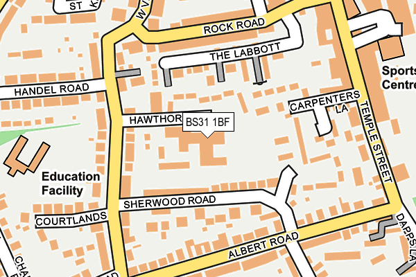 BS31 1BF map - OS OpenMap – Local (Ordnance Survey)