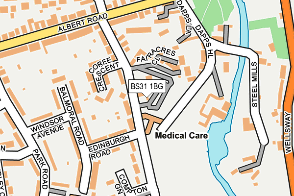 BS31 1BG map - OS OpenMap – Local (Ordnance Survey)