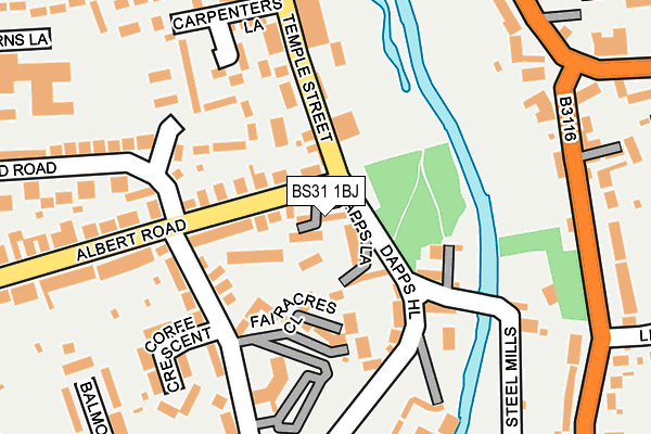 BS31 1BJ map - OS OpenMap – Local (Ordnance Survey)