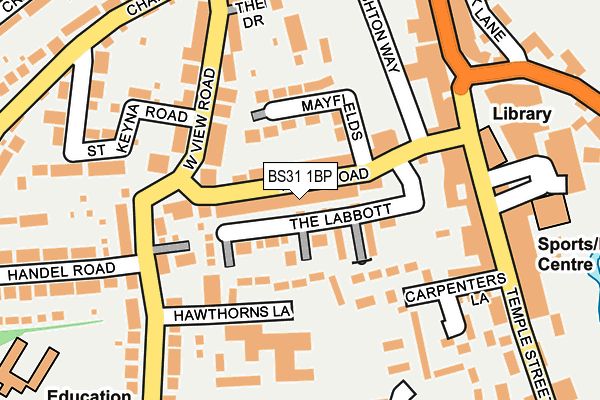 BS31 1BP map - OS OpenMap – Local (Ordnance Survey)