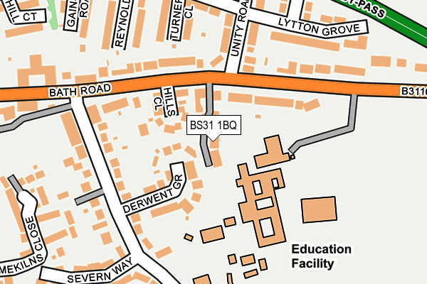 BS31 1BQ map - OS OpenMap – Local (Ordnance Survey)