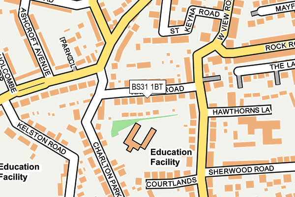 BS31 1BT map - OS OpenMap – Local (Ordnance Survey)