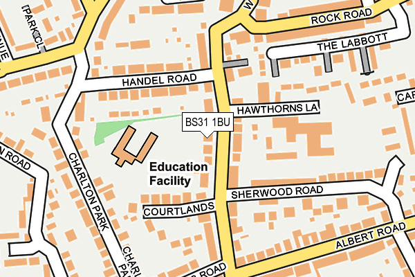 BS31 1BU map - OS OpenMap – Local (Ordnance Survey)