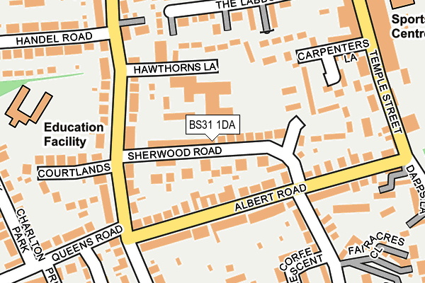 BS31 1DA map - OS OpenMap – Local (Ordnance Survey)