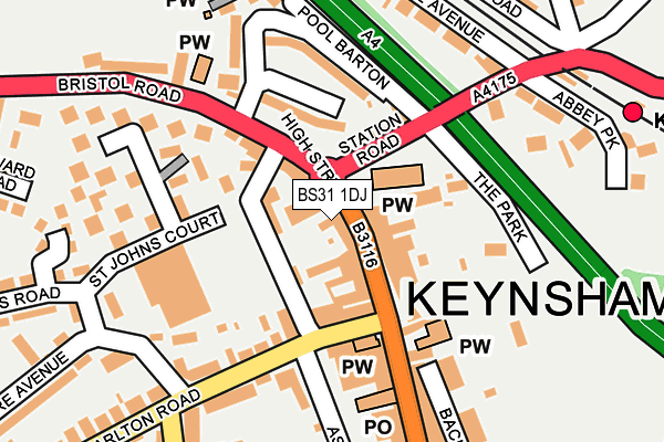 BS31 1DJ map - OS OpenMap – Local (Ordnance Survey)