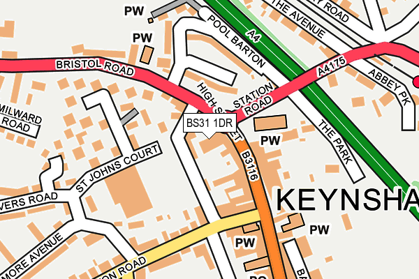 BS31 1DR map - OS OpenMap – Local (Ordnance Survey)