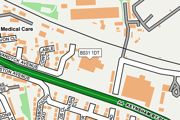 BS31 1DT map - OS OpenMap – Local (Ordnance Survey)