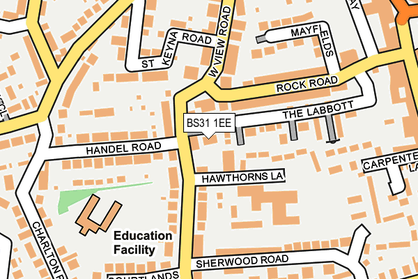 BS31 1EE map - OS OpenMap – Local (Ordnance Survey)