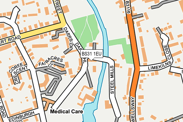 BS31 1EU map - OS OpenMap – Local (Ordnance Survey)