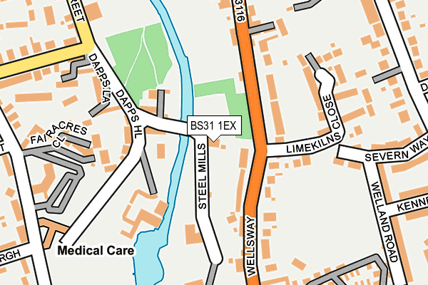 BS31 1EX map - OS OpenMap – Local (Ordnance Survey)