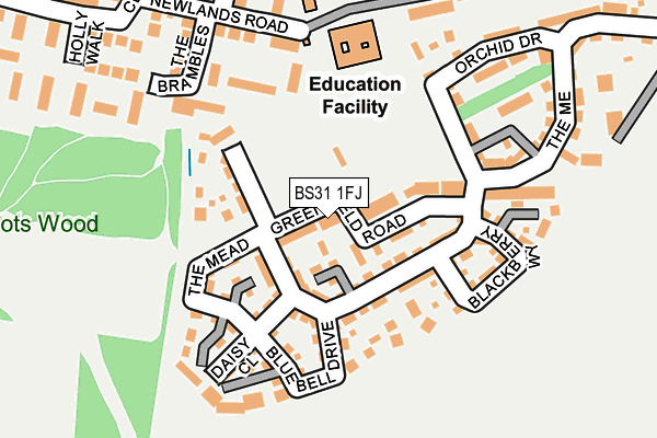 BS31 1FJ map - OS OpenMap – Local (Ordnance Survey)
