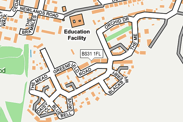 BS31 1FL map - OS OpenMap – Local (Ordnance Survey)
