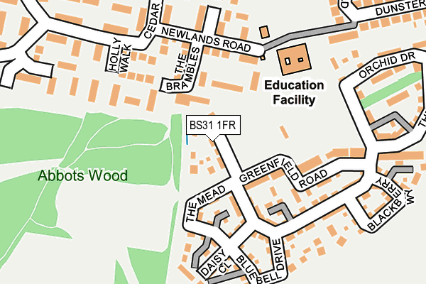 BS31 1FR map - OS OpenMap – Local (Ordnance Survey)