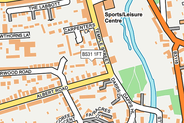 BS31 1FT map - OS OpenMap – Local (Ordnance Survey)