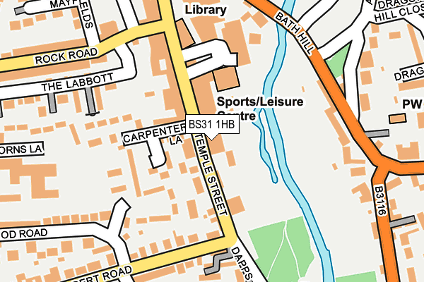 BS31 1HB map - OS OpenMap – Local (Ordnance Survey)