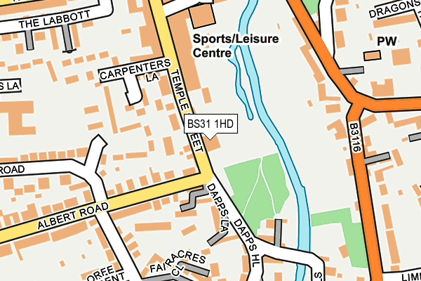 BS31 1HD map - OS OpenMap – Local (Ordnance Survey)